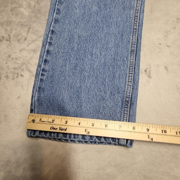 Levis 505 Jeans Mens 36x30 Blue Medium Wash Straight Leg 100% Cotton Denim Pants - Picture 6 of 11